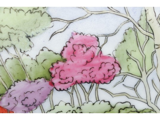 Large Chinese Famille Rose Export Porcelain Punch Centerpiece Bowl