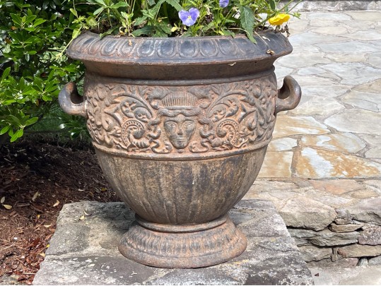 Pair Of Vintage French Neoclassical Garden Urns