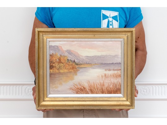 Small Landscape, Oil On Board, Signed A. Stanley