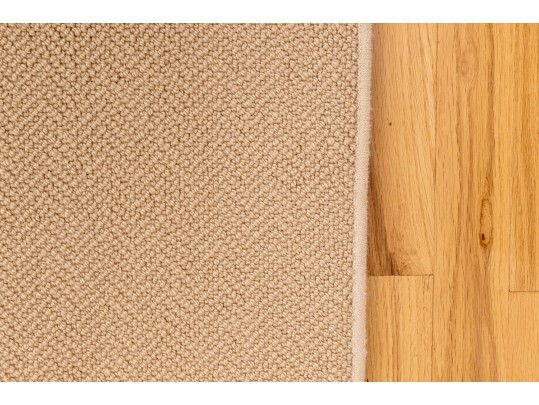 Palace Size Custom Wool Area Rug In Light Cream, 12' X 25'-8