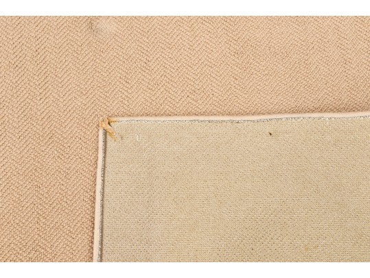 Palace Size Custom Wool Area Rug In Light Cream, 12' X 25'-8