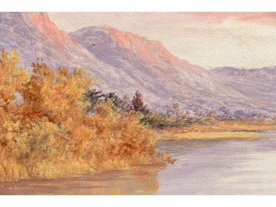 Small Landscape, Oil On Board, Signed A. Stanley