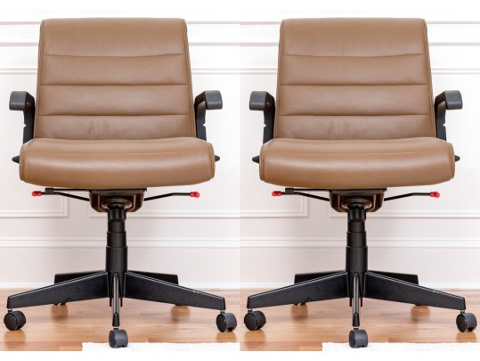 Pair Of Chocolate Brown Knoll Chairs 