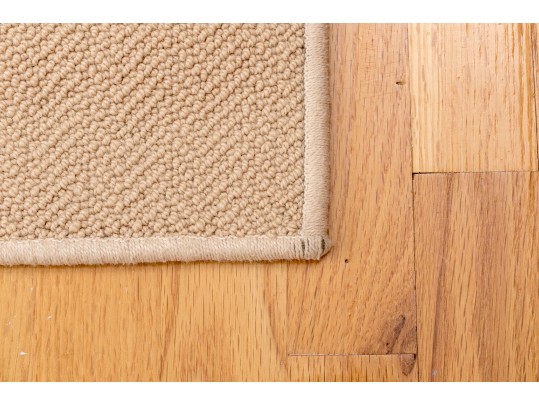 Palace Size Custom Wool Area Rug In Light Cream, 12' X 25'-8