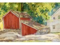 Farmhouse In The Woods, Oil On Board, Signed 