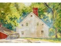 Farmhouse In The Woods, Oil On Board, Signed 