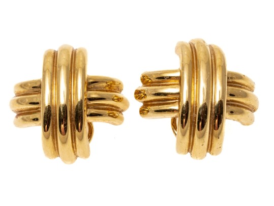 Tiffany & Co. 18k Yellow Gold Classic Ribbed 