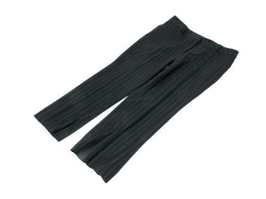 Dark Striped, Wide Leg Pants By Akris, Size 14