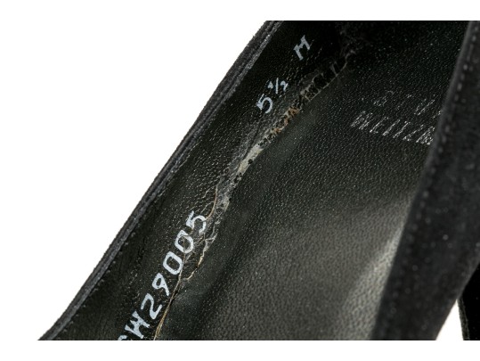 Stuart Weitzman Black And Grey Suede Platform Stiletto Pumps, Size 5.5