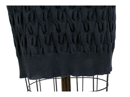 Milly Striking Navy Blue Tank Dress, Belt Decoration, Size Small