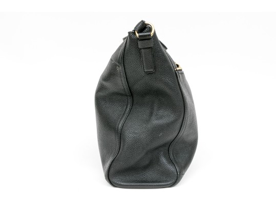 Salvatore Ferragamo Handsome Navy Blue Leather Top Handle Tote Bag