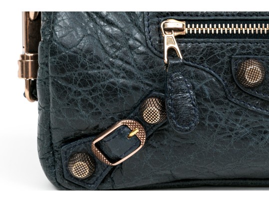 Balenciaga Handsome Blue Leather Shoulder Bag