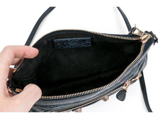 Balenciaga Handsome Blue Leather Shoulder Bag