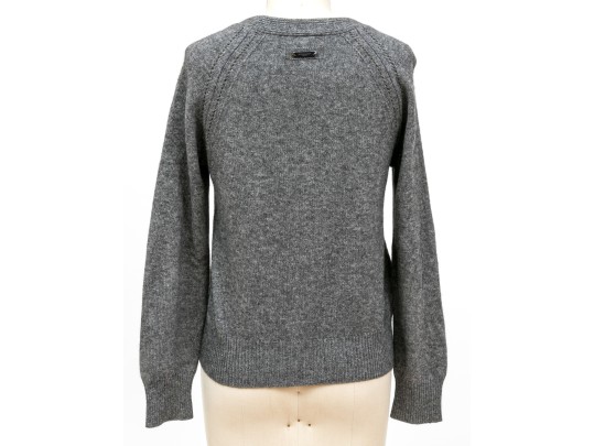 Burberry Classic Grey Cashmere Sweater, Size Large