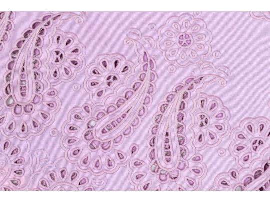 Etro Unique Lavender Purple Eyelet Bell Bottom Jeans, Size 26, $1170 Retail