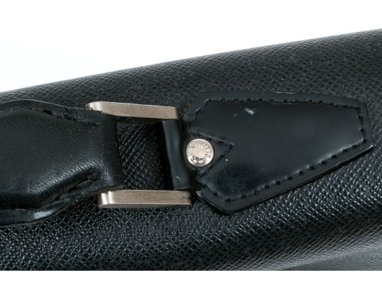 Louis Vuitton Handsome Black Leather Briefcase