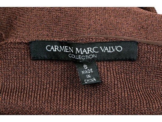 Carmen Marc Valvo Bedazzled Tank Sheath, Matching Bolero Jacket, Size S