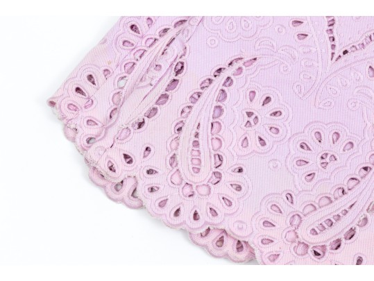 Etro Unique Lavender Purple Eyelet Bell Bottom Jeans, Size 26, $1170 Retail