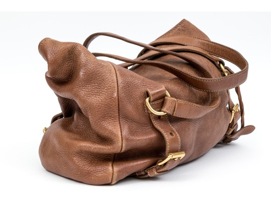 Prada Wonderful Brown Deerskin Hobo Bag
