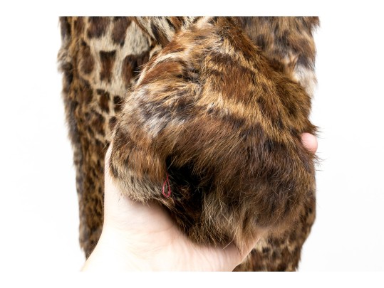 Linda Richards NY Beautiful Raccoon And Rabbit Leopard Print Jacket, Size S