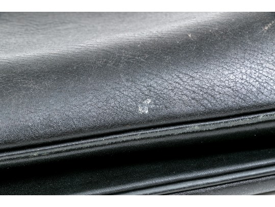 Gucci Vintage Black Leather Top Handle Bamboo Flap Bag, Copper Toned Hardware