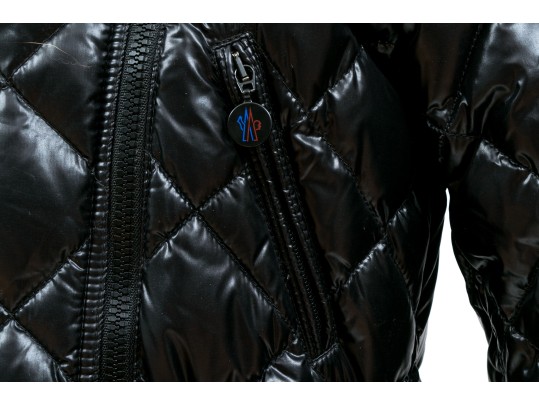 Moncler Beautiful Black Quilted Down Parka, Belted With Hood