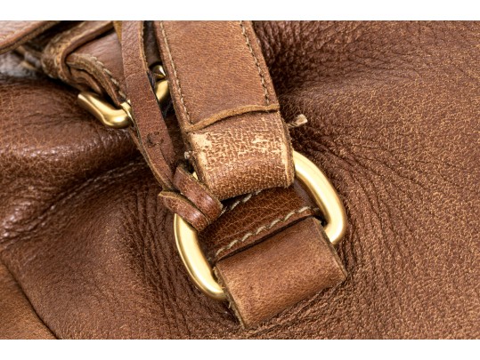 Prada Wonderful Brown Deerskin Hobo Bag