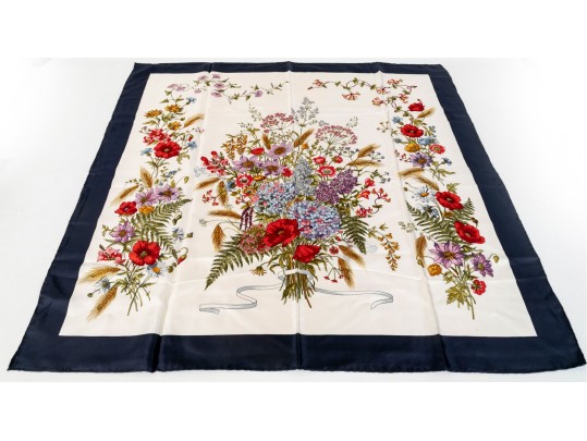 Stunning Floral Silk Scarf