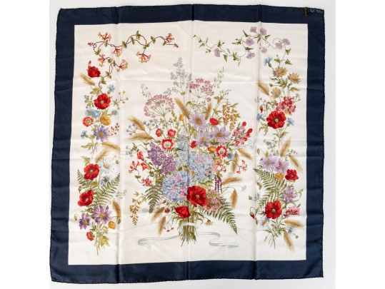 Stunning Floral Silk Scarf