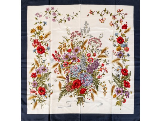 Stunning Floral Silk Scarf