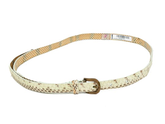 Etro Lovely Pair Of Two Narrow Belts, Leather And Snakeskin Grains