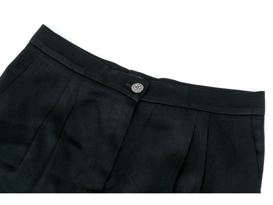 Chanel Classic Black Wool Pants, Size 44