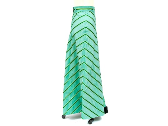 Etro Fabulous Green Striped Maxi Skirt, Size 40, $1100 Retail