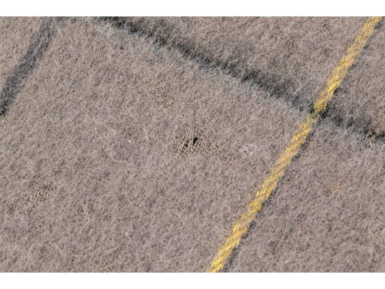 Christian Dior Classic Black And Tan Merino Wool Reversible Plaid 50