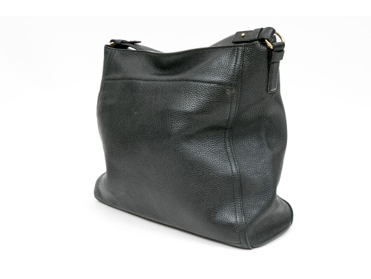 Salvatore Ferragamo Handsome Navy Blue Leather Top Handle Tote Bag