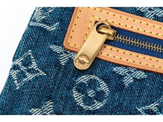 Louis Vuitton Fabulous Denim Logo And Suede Lined Bag