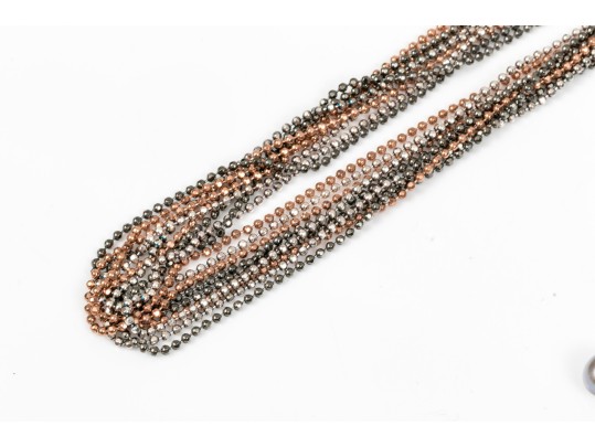 Group Of Sterling Silver Necklaces And Single Earrings With Chanel Earring