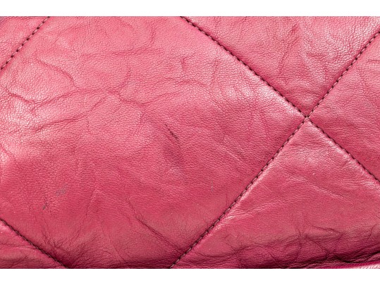 Lanvin Beautiful Large Quilted Burgundy Leather Bag