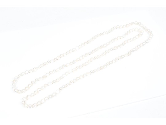 Striking 9mm To 10mm Cultured Freshwater Pearl Rope Necklace, Endless Strand