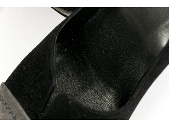 Stuart Weitzman Black And Grey Suede Platform Stiletto Pumps, Size 5.5