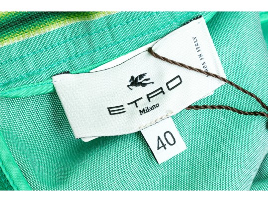 Etro Fabulous Green Striped Maxi Skirt, Size 40, $1100 Retail