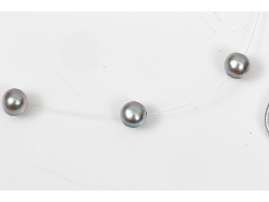 Group Of Sterling Silver Necklaces And Single Earrings With Chanel Earring