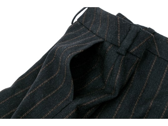 Dark Striped, Wide Leg Pants By Akris, Size 14