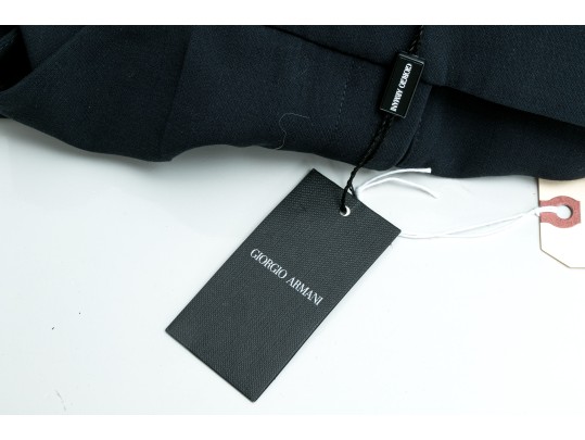 Giorgio Armani Classic Blue Wool Dress Pants, Size 40, $1095 Retail, Not Hemmed