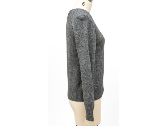 Burberry Classic Grey Cashmere Sweater, Size Large