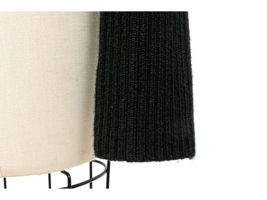 Ramy Brook Stunning Black Faux Fur Sweater Jacket, Size XS