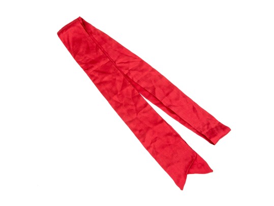 Gucci Beautiful Red Silk Ultra Long, Narrow Scarf And/or Belt