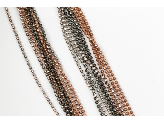 Group Of Sterling Silver Necklaces And Single Earrings With Chanel Earring