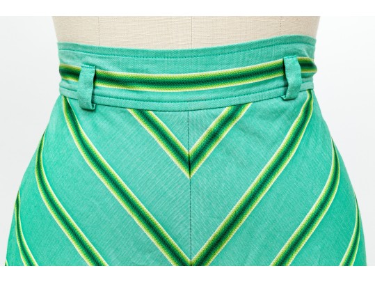 Etro Fabulous Green Striped Maxi Skirt, Size 40, $1100 Retail