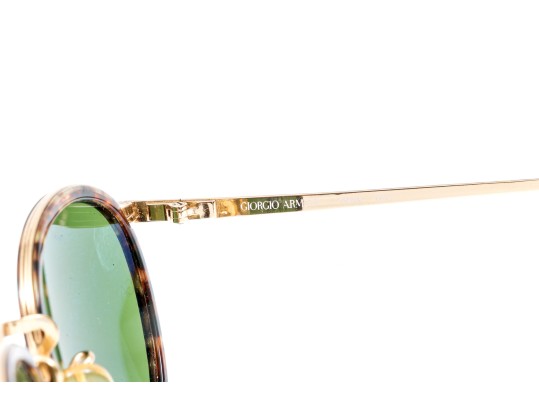 Giorgio Armani Fabulous Tortoise And Metal Framed Vintage Sunglasses, With Case